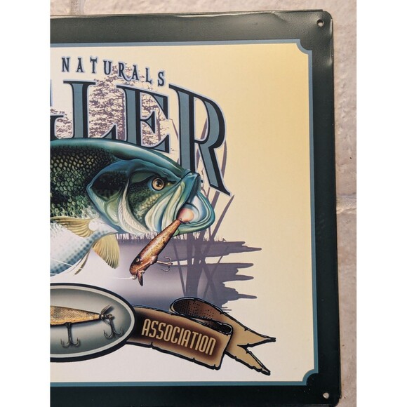 American Natural Anglers Tin Sign Bait Casting Association Fishing 12.5 x 16-in - Picture 3 of 5
